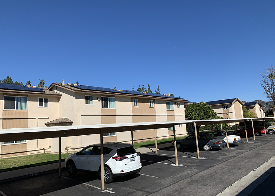 the renovated exteriors at the Escondido apartments